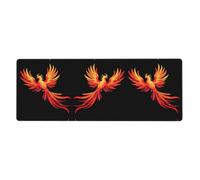 WHJSHOP Fire Phoenix Flying in The Starry Sky - Alfombrilla de mouse extragrande de 12 x 31.5 pulgadas para computadoras de escritorio, portátiles, computadoras personales