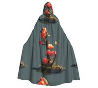 WHJSHOP Flowers On The Ship's Anchor Picture Halloween - Capa con capucha para hombre y mujer, para juegos de rol
