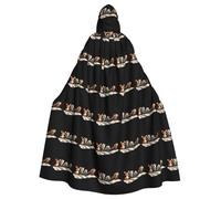 WHJSHOP Friends Reading Newspaper Picture Halloween - Capa con capucha para hombre y mujer, para juegos de rol