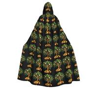 WHJSHOP Fruits And Birds On The Big Tree Picture Halloween - Capa con capucha para hombres y mujeres, ropa para juegos de rol