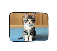 WHJSHOP Funda para portátil con imagen de gatito para dormitorio, a prueba de golpes, para hombres y mujeres, viajes de negocios, escuela y oficina, uso diario