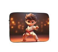 WHJSHOP Funda para portátil con imagen de karate de dibujos animados, a prueba de golpes, para hombres y mujeres, viajes de negocios, escuela y oficina, uso diario