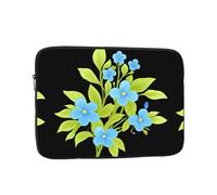WHJSHOP Funda para portátil con patrón de flores azules, a prueba de golpes, para hombres y mujeres, viajes de negocios, escuela y oficina