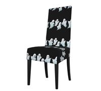 WHJSHOP Funda protectora con patrón de fantasmas flotando en el aire para silla de comedor, suave, cómoda, resistente a las arrugas, elástica que se adapta a la mayoría de sillas sin brazos