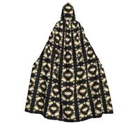 WHJSHOP Golden Flowers In The Flower Picture Halloween - Capa con capucha para hombre y mujer, para juegos de rol