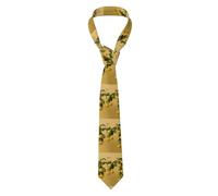 WHJSHOP Golden Lemon Prints - Corbata para hombre, corbata de fibra de poliéster de alta calidad para negocios, vida diaria y ocasiones especiales