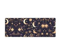 WHJSHOP Golden Stars in The Night Sky Picture - Alfombrilla de mouse extra grande para computadora, oficina, juegos, teclado engrosado, versión 30,5 x 80 cm
