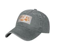 WHJSHOP Gorra de béisbol gris para adultos, diseño de pata de perro y mascota para hombres y mujeres, elegante y duradera