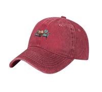 WHJSHOP Gorra de béisbol negra con estampado de té de la tarde en la mesa redonda, correa ajustable, algodón clásico para hombres y mujeres, transpirable y elegante, rosso, Talla única