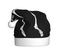 WHJSHOP Gorro de Navidad con estampado de esqueleto comiendo pan para adultos, por lo que es un regalo divertido y duradero para hombres y mujeres