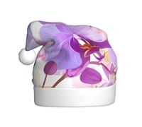 WHJSHOP Gorro de Navidad con estampado de orquídea para adultos, por lo que es un regalo divertido y duradero para hombres y mujeres