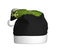 WHJSHOP Gorro de Navidad con estampado de rana sobre musgo para adultos, adecuado para Halloween, Navidad y Año Nuevo