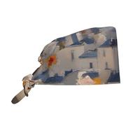 WHJSHOP Gorro de trabajo de limpieza con hermosos pilones en la distancia, gorro de chef para mujeres y hombres, ajustable, transpirable, negro