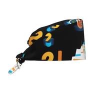 WHJSHOP Gorro de trabajo de limpieza sobre el mar, gorro de chef para mujeres y hombres, ajustable, transpirable, color negro