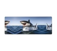 WHJSHOP Great White Shark Picture - Alfombrilla de mouse extra grande para computadora, oficina, juegos, versión gruesa, 30,5 x 80 cm