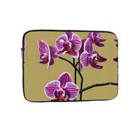 WHJSHOP Hermosa funda para portátil con imagen de orquídeas, a prueba de golpes, para hombres y mujeres, viajes de negocios, escuela y oficina, uso diario