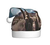 WHJSHOP Hermoso sombrero de Navidad con estampado de cactus para adultos, por lo que es un regalo divertido y duradero para hombres y mujeres