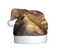 WHJSHOP Hermoso sombrero de Navidad con estampado de jardín de melocotón para adultos, por lo que es un regalo divertido y duradero para hombres y mujeres