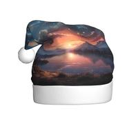 WHJSHOP Hermoso sombrero de Navidad estampado de cielo estrellado para adultos, por lo que es un regalo divertido y duradero para hombres y mujeres