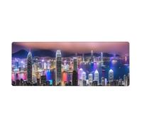 WHJSHOP Hong Kong Prints - Alfombrilla de mouse extra grande, para computadora, oficina, teclado antideslizante para juegos, versión gruesa, 12 x 31.5 pulgadas