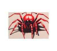 WHJSHOP - Juego de 6 manteles individuales para mesa de comedor, diseño de arañas rojas, hotel, banquete familiar