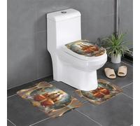 WHJSHOP Juego de alfombras de baño con imagen de Dios femenino: 3 piezas antideslizantes (24 x 16 pulgadas) para inodoro, tocador y baños, fácil de limpiar