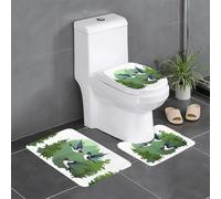 WHJSHOP Juego de alfombras de baño Swallows in The Forest Picture de 3 piezas (24 x 16 pulgadas) para inodoro, tocador y baños, fácil de limpiar