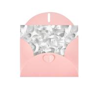 WHJSHOP Jumping Notes Prints - Tarjeta de felicitación de papel nacarado de alta calidad, efecto perla de doble cara, sobre de papel perlado con hebilla de amor