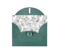 WHJSHOP Jumping Notes Prints - Tarjeta de felicitación de papel nacarado de alta calidad, efecto perla de doble cara, sobre de papel perlado con hebilla de amor