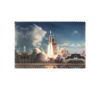 WHJSHOP Kennedy Space Center Rocket Launch - Juego de 6 manteles individuales para mesa de comedor en el hogar y la cocina, lavables, resistentes al calor, gruesos y resistentes al desgaste