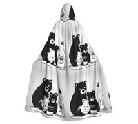 WHJSHOP La bonita capa con capucha para adultos con patrón de oso de botella de leche es una capa súper grande, cómoda y duradera