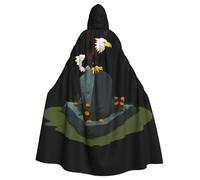 WHJSHOP La capa con capucha de Halloween con patrón de águila en la tumba es una capa súper grande, cómoda y duradera