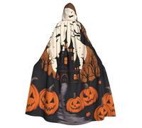 WHJSHOP La capa con capucha gótica de Halloween para adultos es una capa súper grande, cómoda y duradera