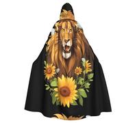 WHJSHOP La capa con capucha para adultos con diseño de abejas rodeando un león es una capa súper grande, cómoda y duradera