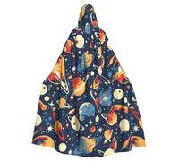WHJSHOP La capa con capucha para adultos con diseño de planeta universo es una capa súper grande, cómoda y duradera
