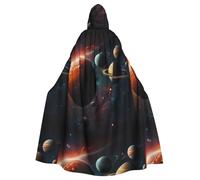 WHJSHOP La capa con capucha para adultos con patrón de 9 planetas es una capa súper grande, cómoda y duradera