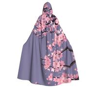 WHJSHOP La capa con capucha para adultos con patrón de árbol de cerezo en flor de Halloween es una capa súper grande, cómoda y duradera