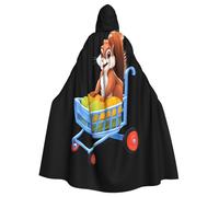 WHJSHOP La capa con capucha para adultos con patrón de ardilla en un carrito pequeño es una capa súper grande, cómoda y duradera