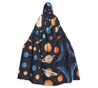 WHJSHOP La capa con capucha para adultos con patrón de estrellas y planetas de luna es una capa súper grande, cómoda y duradera