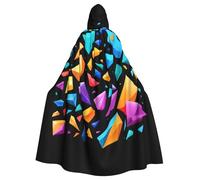 WHJSHOP La capa con capucha para adultos con patrón de fragmentos coloridos es una capa súper grande, cómoda y duradera