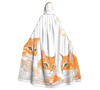 WHJSHOP La capa con capucha para adultos con patrón de gatos naranjas es una capa súper grande, cómoda y duradera