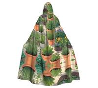 WHJSHOP La capa con capucha para adultos con patrón de jardín de hierbas de primavera es una capa súper grande, cómoda y duradera