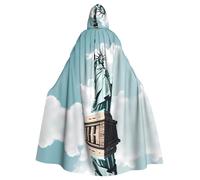 WHJSHOP La capa con capucha para adultos con patrón de la Estatua de la Libertad es una capa súper grande, cómoda y duradera