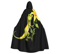 WHJSHOP La capa con capucha para adultos con patrón de lagarto en una flor es una capa súper grande, cómoda y duradera