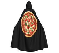 WHJSHOP La capa con capucha para adultos con patrón de pizza de tomate es una capa súper grande, cómoda y duradera