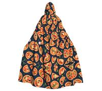 WHJSHOP La capa con capucha para adultos con patrón de pizza es una capa súper grande, cómoda y duradera