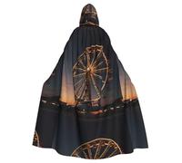 WHJSHOP La capa con capucha para adultos con patrón de rueda de la fortuna es una capa súper grande, cómoda y duradera