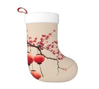 WHJSHOP Lanterns on Plum Blossoms Pattern Christmas Decorative Socks Sock for Decorating during Halloween, Christmas and New Year