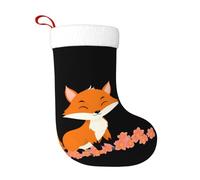 WHJSHOP Little Fox in The Petals - Calcetines decorativos de Navidad para decorar durante Halloween, Navidad y Año Nuevo