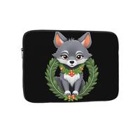 WHJSHOP Little Gray Wolf - Funda para portátil con patrón de corona - Funda portátil a prueba de golpes para hombres y mujeres, viajes de negocios, escuela y oficina